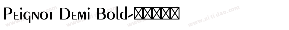 Peignot Demi Bold字体转换